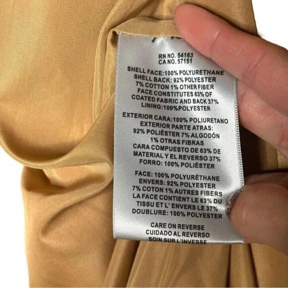 Levi's Oversize Tan Faux Leather Relaxed Button Front Jacket Size Large - Picture 12 of 16